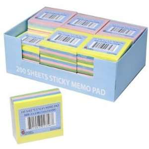  Sticky Memo Pads 3x3 4 Pack Case Pack 24 Electronics