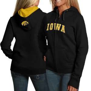 Iowa Hawkeyes Ladies Black Game Day Full Zip Hoody Sweatshirt  