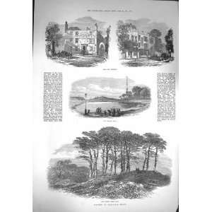  1871 Hampstead Heath Old Taverns Upper Pond Old Print 