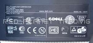 AS IS 17 Black Dell 1701FP Flat Panel LCD Monitor VGA DVI DVI D 