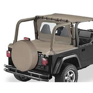  Dark Tan Duster Deck Cover for Jeep with Bow Folded Down Automotive