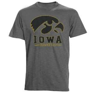  Iowa Hawkeyes Backfield Slub T shirt   Charcoal Sports 