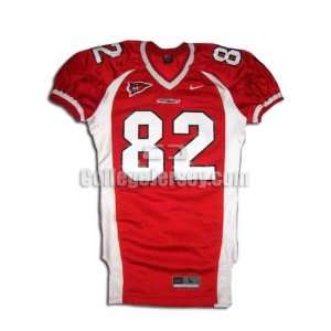  Red No. 82 Game Used Miami Ohio Nike Football Jersey (SIZE 