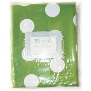 Mirabella Green White Polka Dot Fabric Shower Curtain  