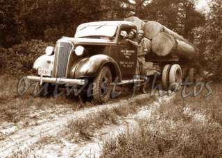 PHOTO OF A OLD LOG LOGGING TRUCK FROM RUSHING ARKANSAS  