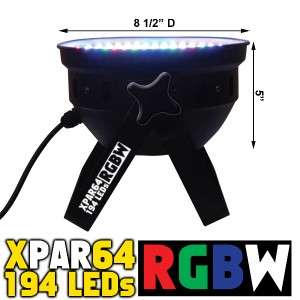 PAR 64 RGB W 194 LED DJ DISCO CLUB STAGE LIGHT DMX 8CH AMERICAN COLOR 