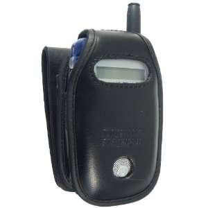  Dura Case Black Leather Case for Motorola i730 Cell 