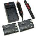 Li ion Battery/ Charger/ Lens Cleaning Pen for Canon BP 511/ EOS 20D