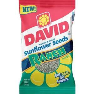 David Roasted & Salted Sunflower Seeds Ranch 13 Oz (369g) Pack of 3 