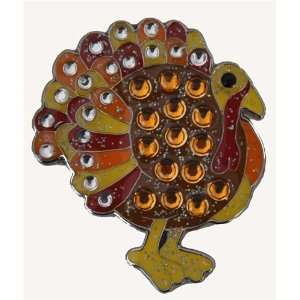  Thanksgiving Turkey Crystal Golf Ball Marker with Magnetic Clip 