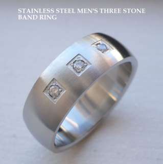 STAINLESS STEEL MENS WEDDING PROMISE BAND RING 8 14  