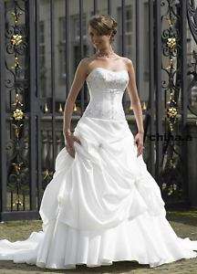2011 White Wedding Dress bride Gown Size6 8 10 12 14 16  