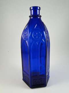 Vintage Carters Cobalt Blue Cathedral Bottle Master Ink Antique 