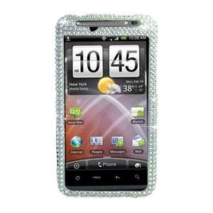 For HTC 6400 THUNDER BOLT Verizon Full Diamondl Case Silver Hot Bling 