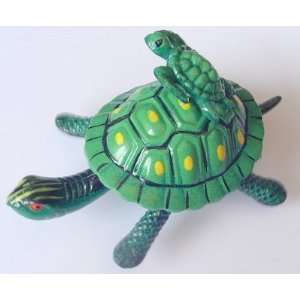  4 Green Moving Baby Turtle Kitchen Magnet Figurine