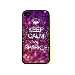  Keep Calm Sparkle iPhone 4 Case   Fits iPhone 4 and iPhone 4S Cell 