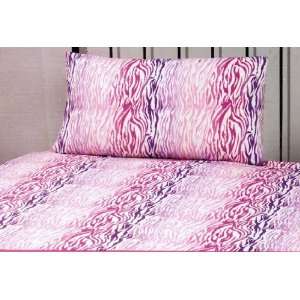   Set Zebra in Stripe of Pink, Hot Pink, Lavender (White Background