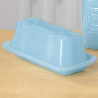  Replica Glassware Milky Light Blue Glass Kitchen Decor Butter Dish