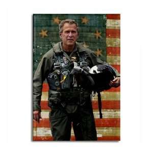  George W. Bush Patriotic Military Rectangle Magnet by 