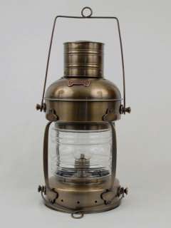 Antique Brass Anchor Oil Lantern 20 Nautical Lamp  