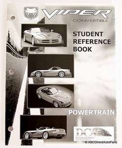 Dodge Viper SRT 10 Engine Student Technical Manual Book  