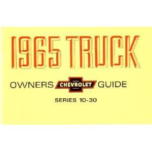  1965 CHEVROLET TRUCK Full Line Owners Manual User Guide 