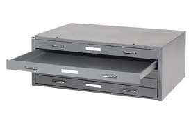 Paramount® 5 Drawer Deluxe Flat File   Gray  