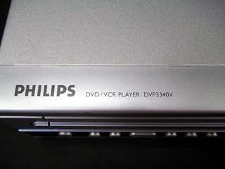 PHILIPS DVD/VCR PLAYER Model #DVP3340V/17 With Remote and Manual 