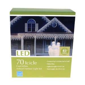  70 LED Icicle Light Set   Blue (2 drops)