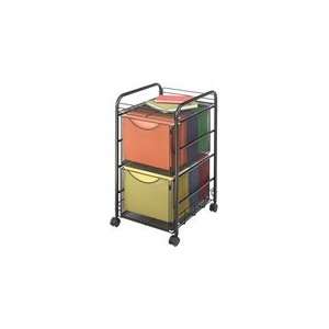  Safco Onyx Mesh File Cart With 2 File Drawers Office 