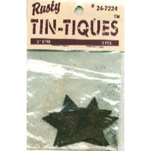  Rusty Tin Tiques Tin Cut Outs Star 2 3/Pkg