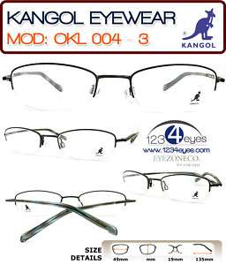 EyezoneCo KANGOL Metal Half RIM Eyeglass Frame 004 3  