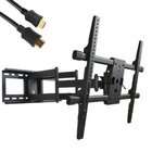   TV Wall Mount for Large LED LCD Plasma TVs, Dual Arm pulls out up to