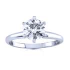   14k White Gold Round Diamond Solitaire Engagement Ring (Size 6   Other