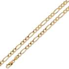   10k Solid Yellow Gold Open Figaro Chain Bracelet 5.6mm   8 Inches