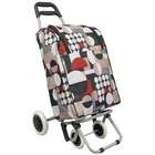   Luggage Insulated Shoppings Tote on 4 Wheels   Color Geometric Print