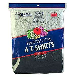  Mens Wardrobe Crew T shirt   2X Black/Gray 4 pack  Fruit of the Loom