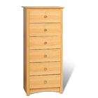pre pac Furniture By Prepac Maple Sonoma Tall 6 Drawer Chest