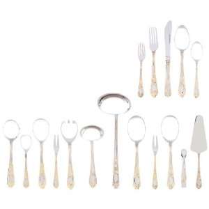   Stainless Steel Flatware and Hostess Set with 24K Gold Plated Trim