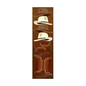  Celebration Western Chipboard Stickers 4 Hats & 2 Pair Of 