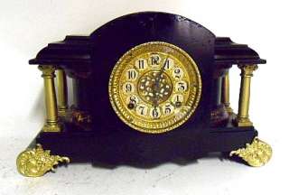 1913 William Gilbert 4 Full Column Mantle Clock  