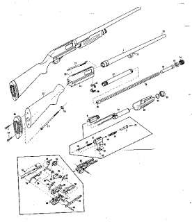   slide action shotgun Unit Parts  Model 2732250 