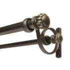 Whole Home Double Curtain Rod Set Adjustable 72–136 Inches