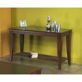 Sofa Table with Granite Top in Cherry Finish  Alpine Furniture For the 