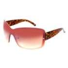 Studio S Women’s Rimless Sunglasses  Gold with Animal Print Arms