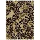 Colormate Ambergine Vine Beige Area Rug   84in x 60in