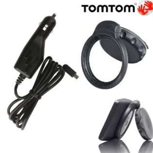TOMTOM Original OEM Mount and Car Charger Cable Cord Kit for TOM TOM 
