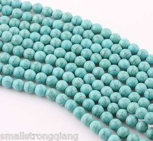 50 pcs Blue Turquoise Howlite Gemstone Spacer Loose Beads Findings 