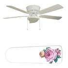 New Image Concepts Soft Pink Tea Rose 52 Ceiling Fan with Lamp