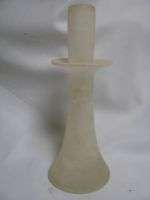 Vintage Frosted Glass Taper Candle Holder  
